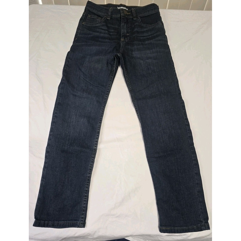 Boy's Size 10 Slim Wrangler Blue Jeans Classic Straight‎ Adjustable Waist